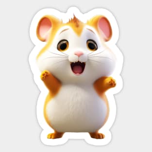 Cute Animal Characters Art 7 -hamster pup- Sticker